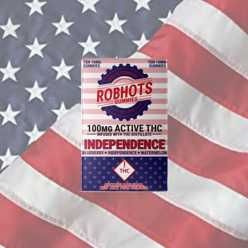 ROBHOTS - ROBHOTS 100 MG RED, WHITE, BLUE GUMMY 100 MILLIGRAMS