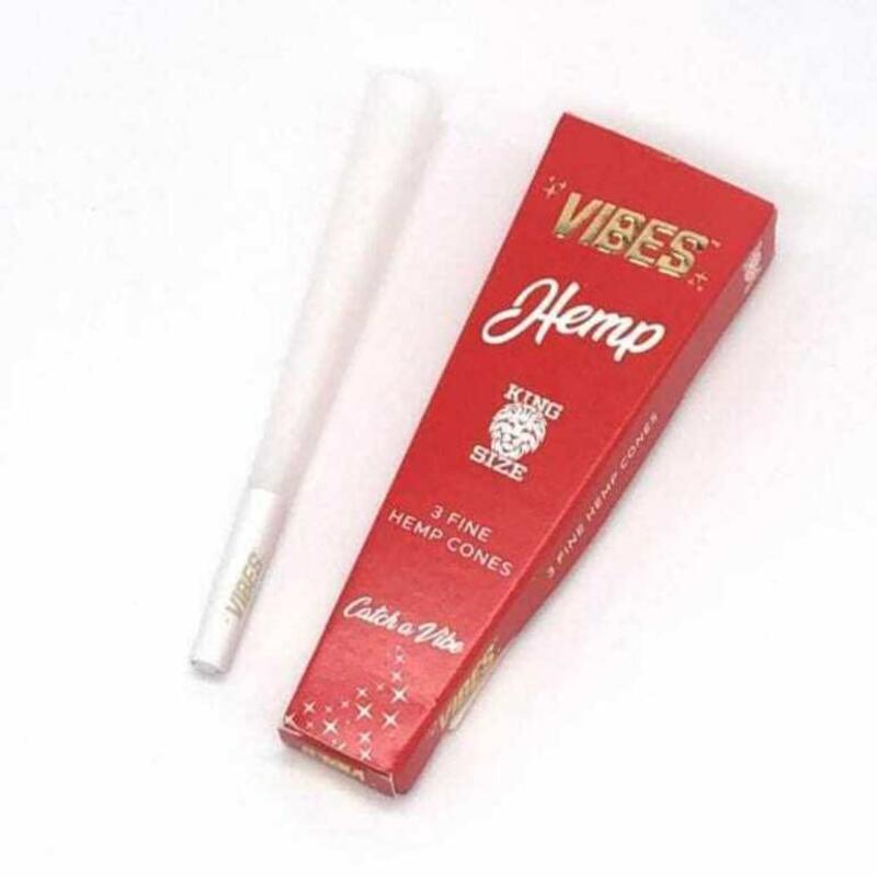 VIBES - VIBES FINE ROLLING PAPERS - HEMP PAPER CONES 6CT