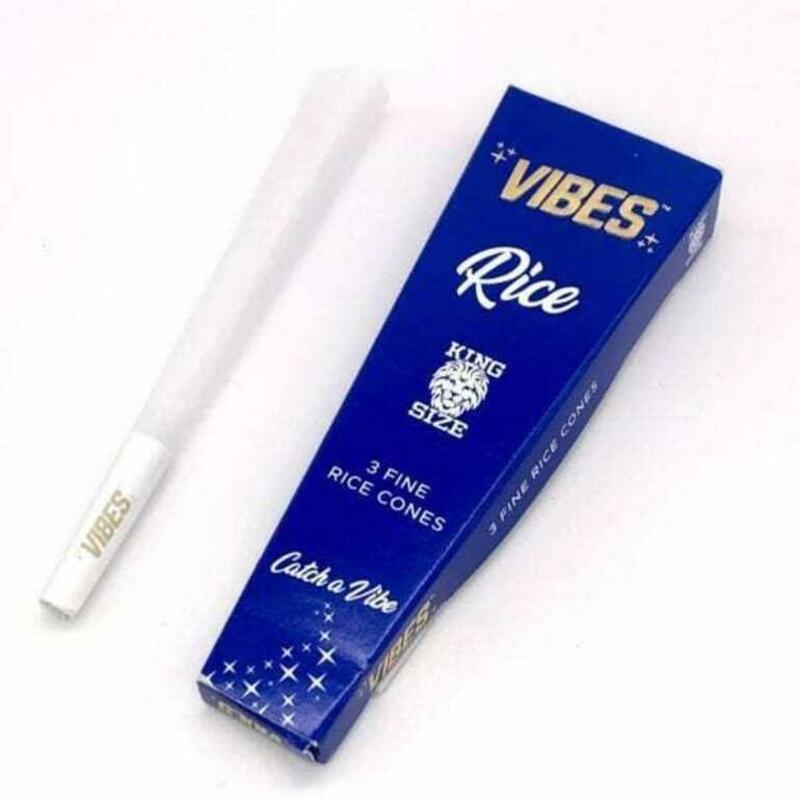 VIBES - VIBES FINE ROLLING PAPERS - RICE PAPER CONES 6CT