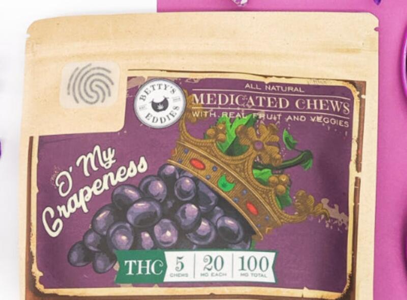 Betty's Eddies Grape Chews 100mg