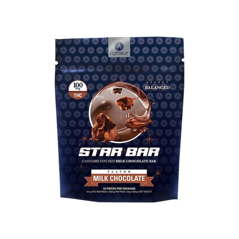 Fumeur Star Bar Milk Chocolate 100mg