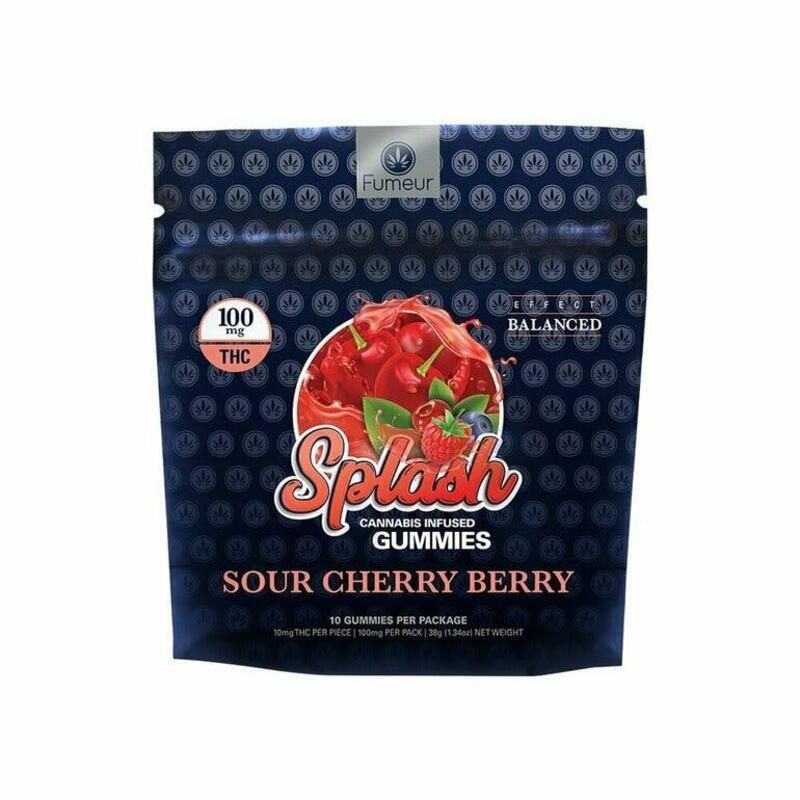 Fumeur Splash Sour Cherry Berry Gummies 100mg