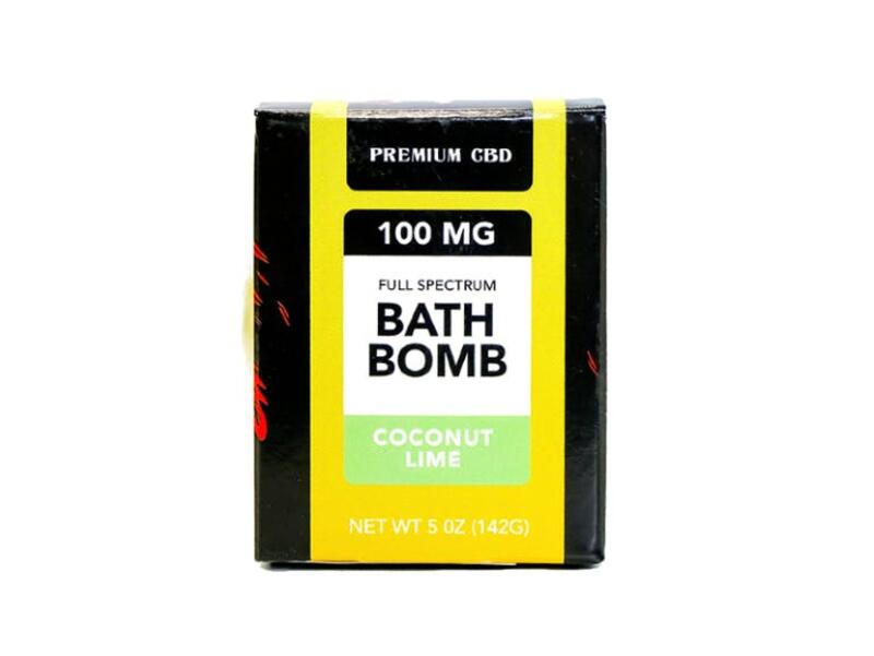 CBD Bath Bomb - 100mg | Coconut and Lime | Planet M