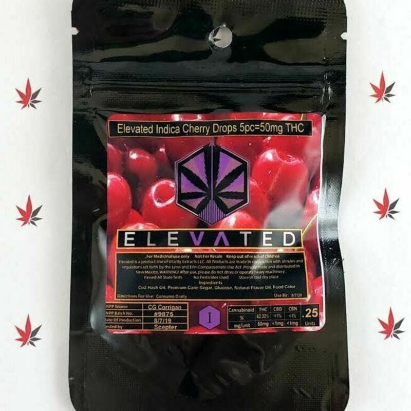 Elevated Hard Candy 50mg Indica - Cherry