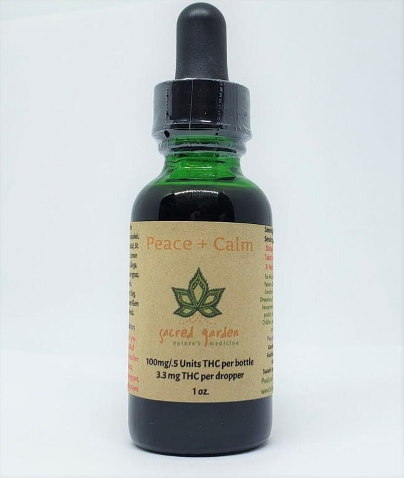 Peace and Calm Tincture Indica 1oz 100mg THC