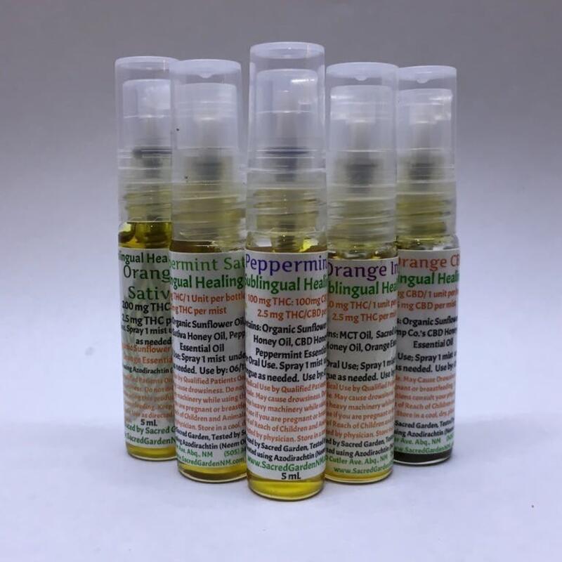 Healing Mist Sublingual Oral Spray 5ml 200mg Indica - Peppermint