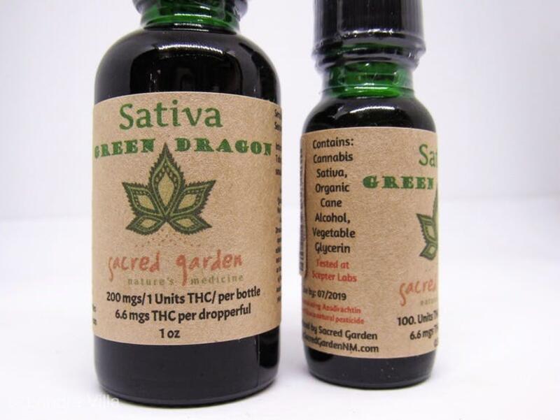 Green Dragon Sativa Tincture .05oz 100mg THC