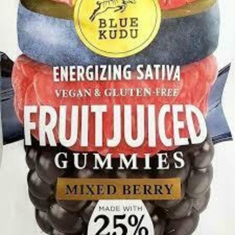 BlueKudu Fruit Juiced Gummies 100 mg - SATIVA Mixed Berry