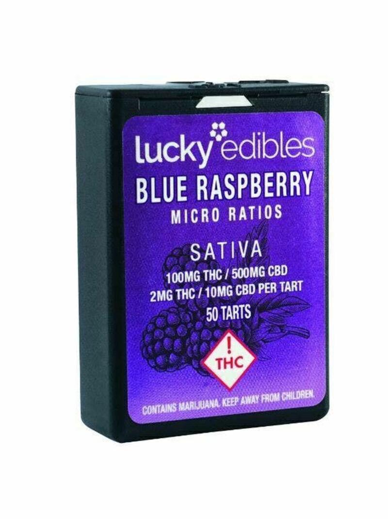 Lucky Edibles - Blue Raspberry Tarts 5:1 CBD - Sativa