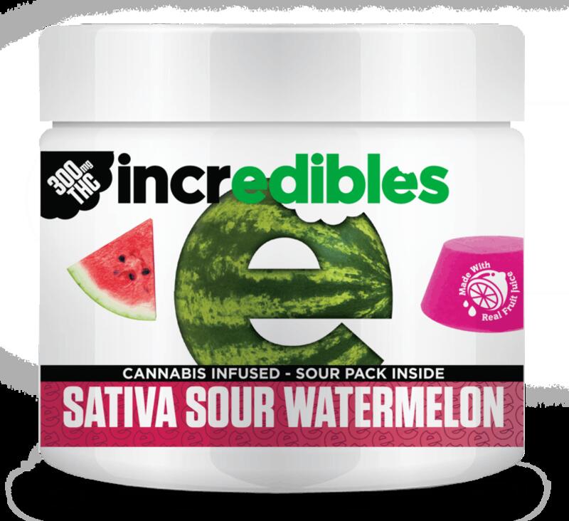 Sativa Sour Watermelon Gummy 300 MED