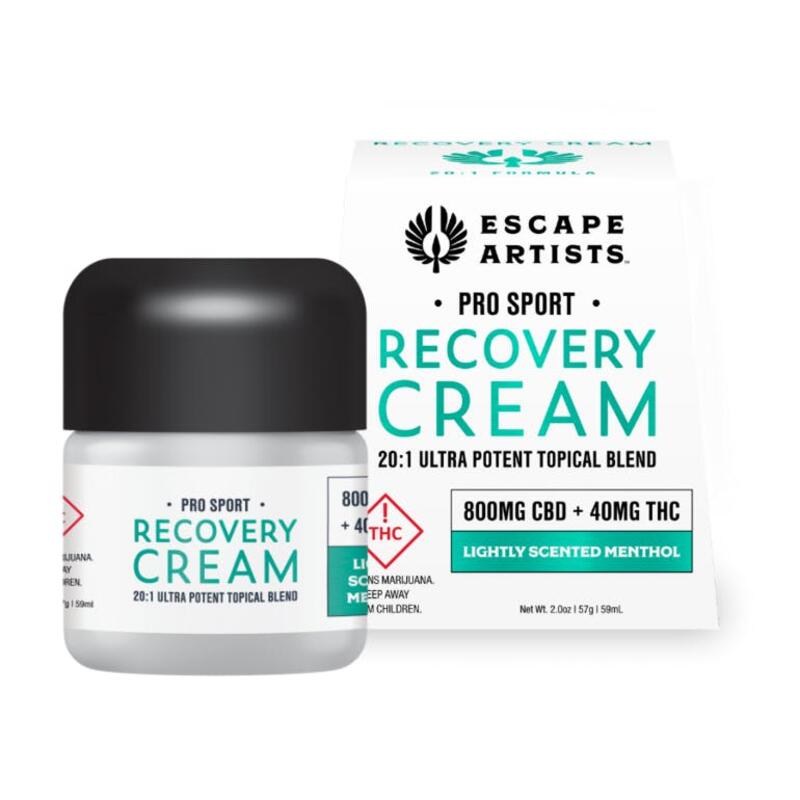 20:1 CBD/THC Pro Sport Recovery Cream - Menthol