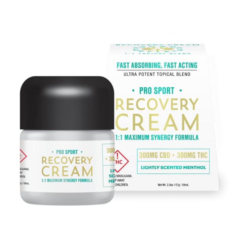 1:1 CBD/THC Pro Sport Recovery Cream - Menthol