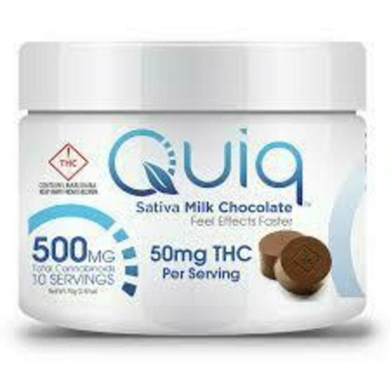 Quiq Cannabis Milk Chocolate 500mg Sativa