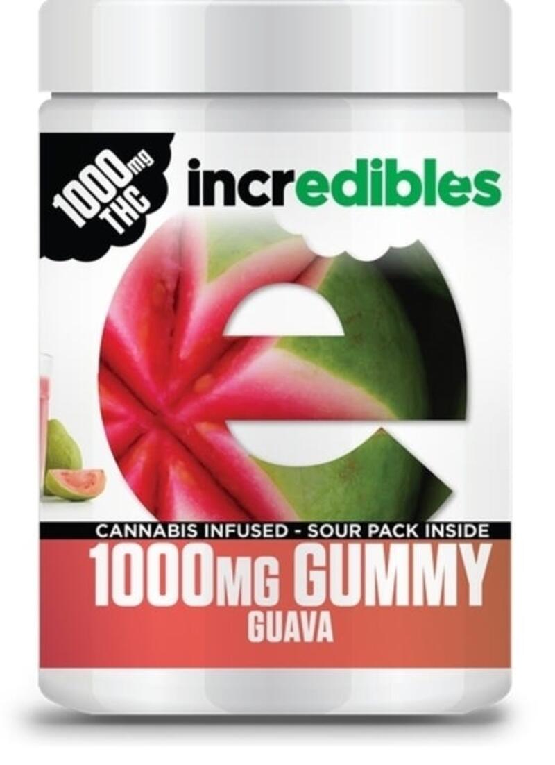 incredibles Indica Guava 1000mg Gummies