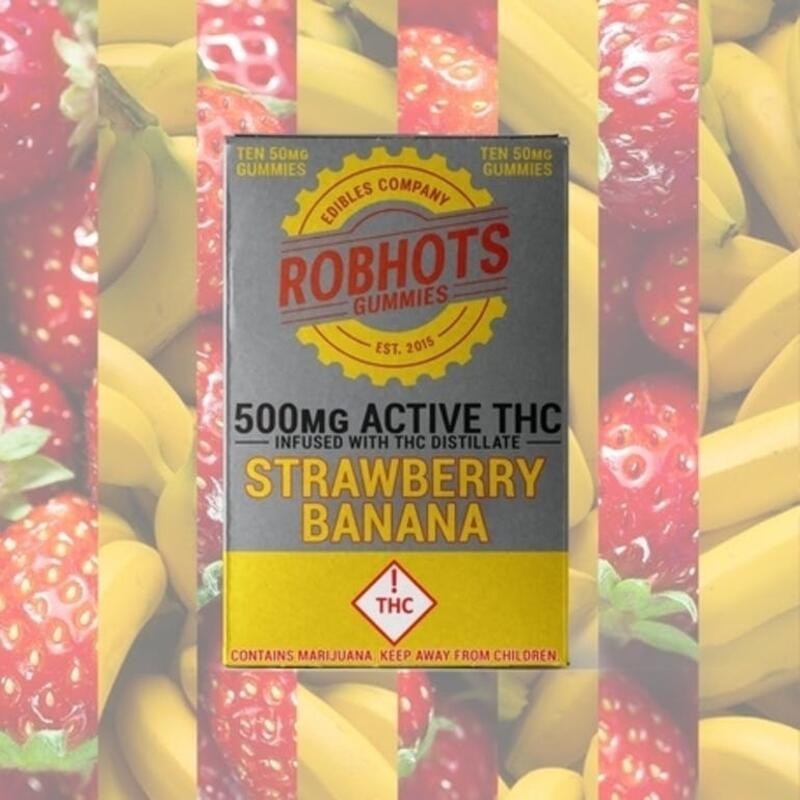 Robhots 500mg Strawberry Banana Gummies