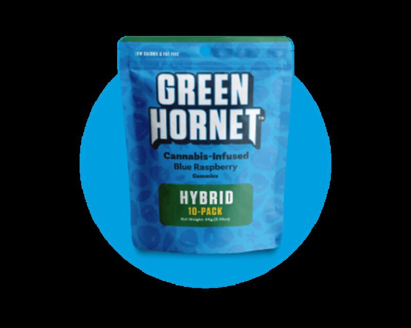 Green Hornet Blue Raz Gummies (H) 500mg