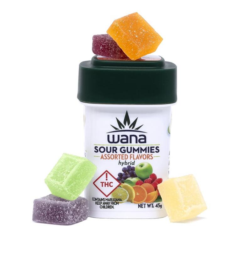 Wana Sour Gummies: Assorted Flavors Hybrid (MED)
