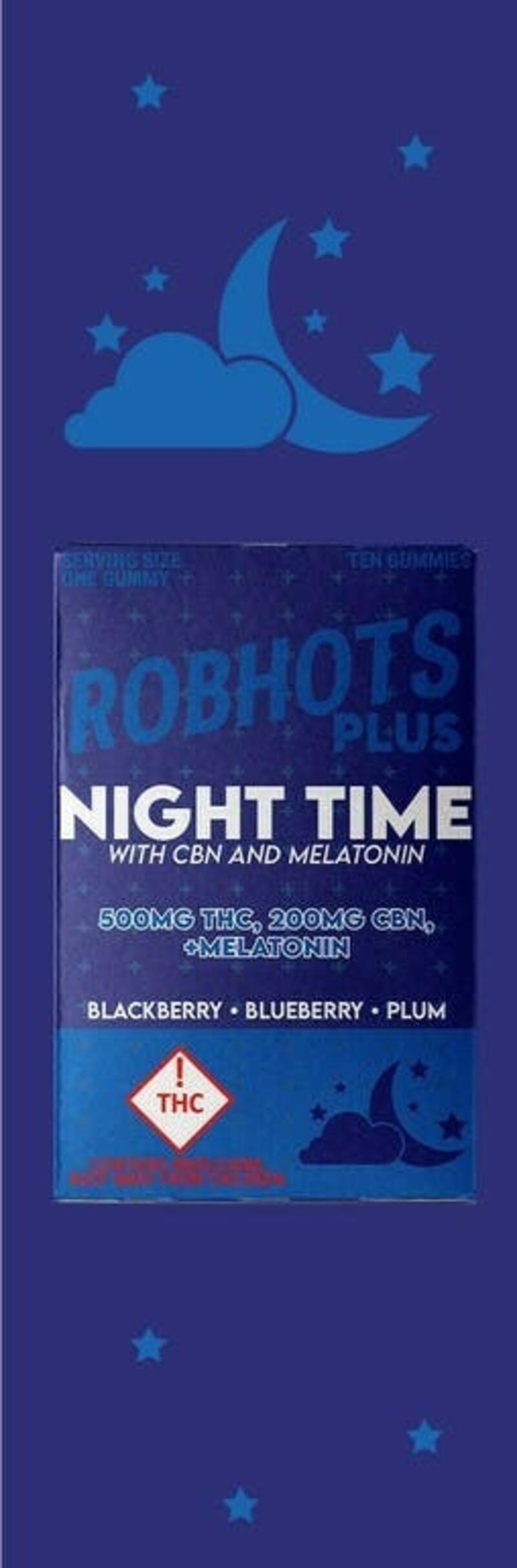 Robhots PLUS - Night Time Gummies with THC, CBN & Melatonin