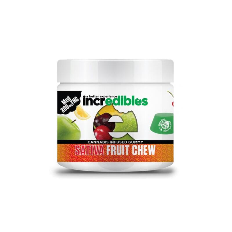 Incredibles Fruit Chewy Gummy-SATIVA 300mg