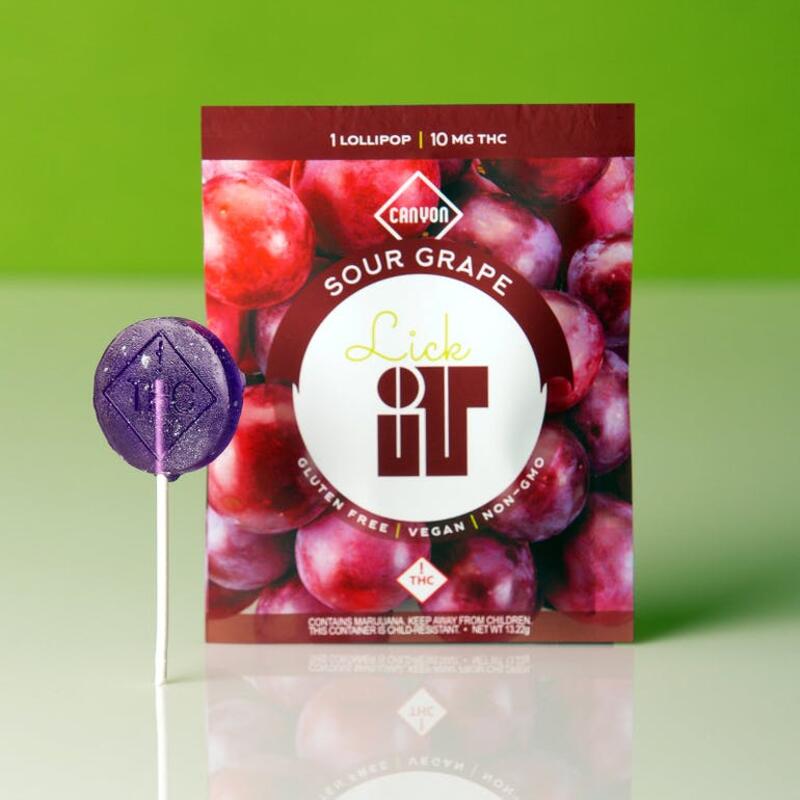 Lick It Sour Grape 50mg Sucker