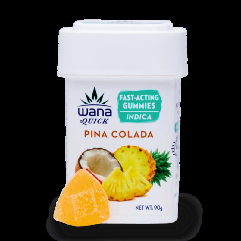 Wana - Quick Indica Gummies - 100 mg THC - Pina Colada, 1ea