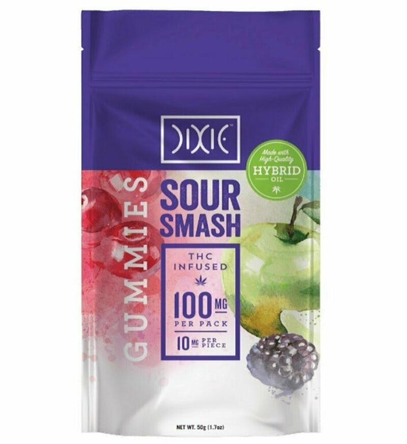 Dixie - Sour Smash Gummies - 100mg - Hybrid, 1ea