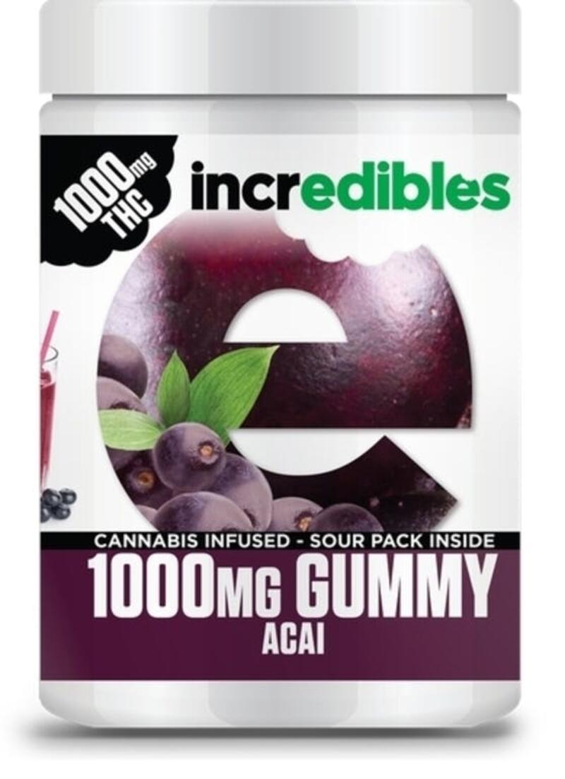 Incredibles - Indica Acai Gummies 1000mg (Medical)
