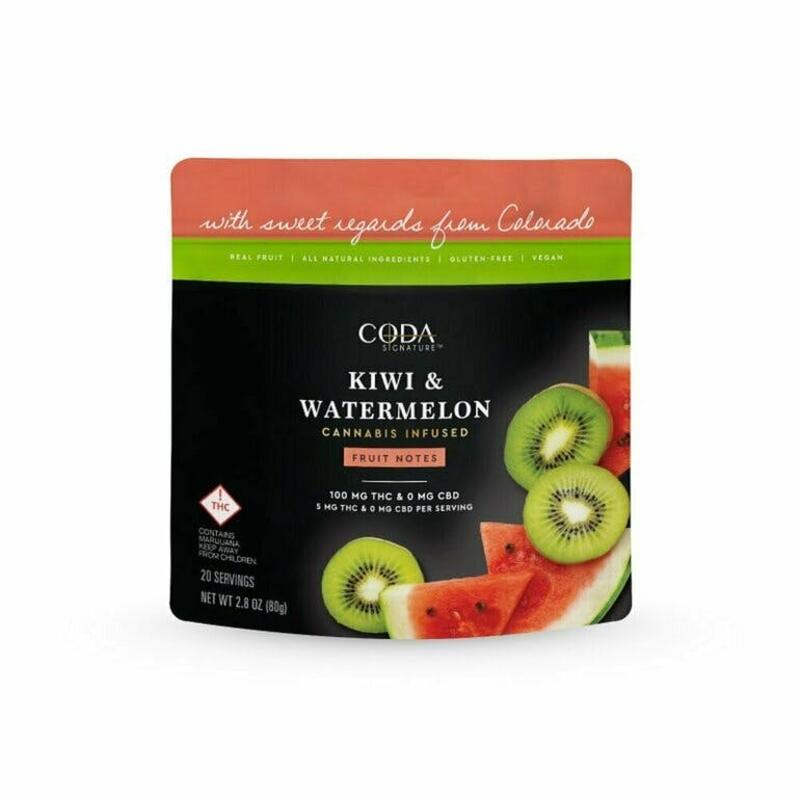 CODA - Kiwi & Watermelon Fruit Notes - 100MG THC , 1ea