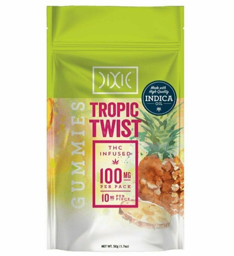Dixie - Tropic Twist Gummies - 100mg - Indica, 1ea