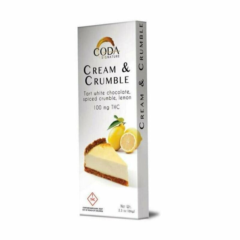 CODA - Cream & Crumble Bar - 100MG THC , 1ea