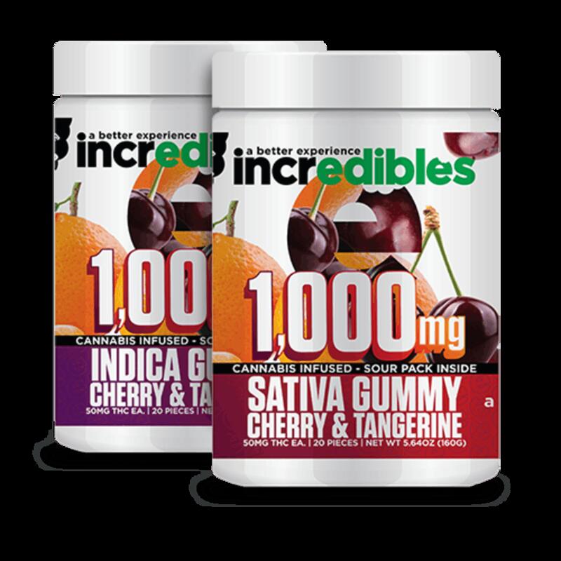 Incredibles - Indica Cherry & Tangerine Gummies 1000mg (Medical)