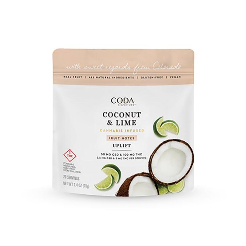 CODA - Coconut & Lime Fruit Notes - 100MG THC/ 50MG CBD, 1ea