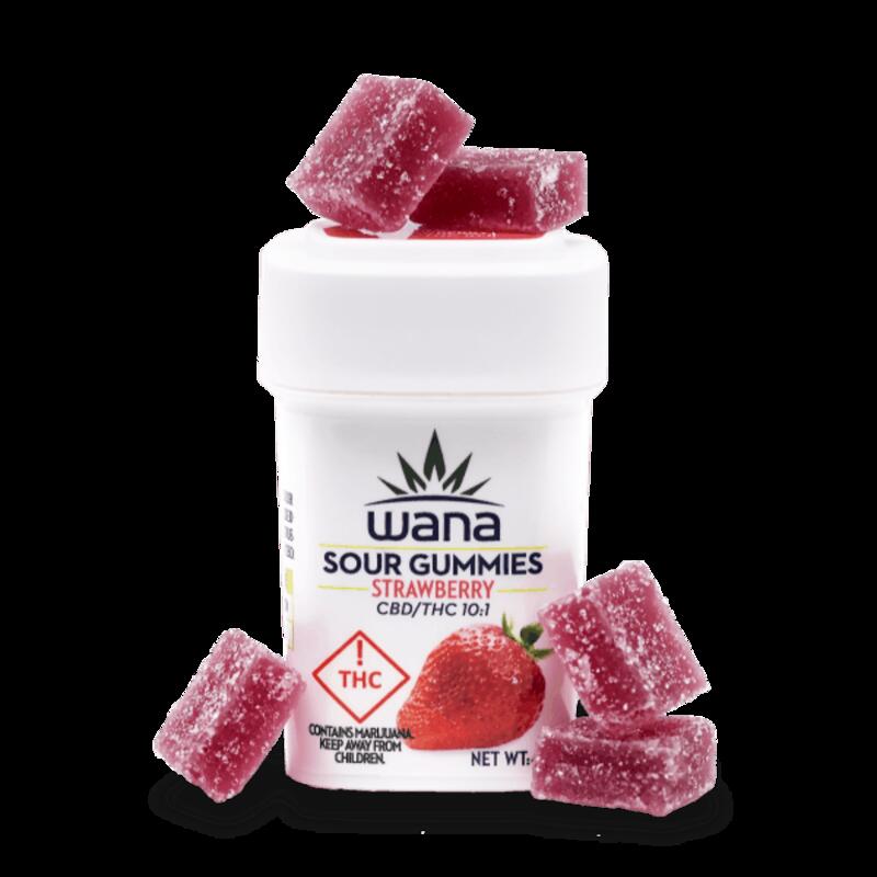 Wana - Strawberry CBD 10:1 Gummies, 10 mg THC (100 mg CBD), 1ea