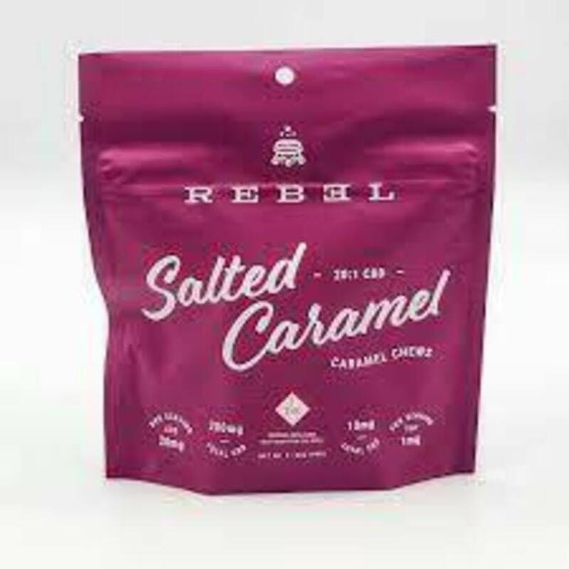 Rebel - 20:1 Salted Caramels - 200mg CBD/10mg THC, 1ea