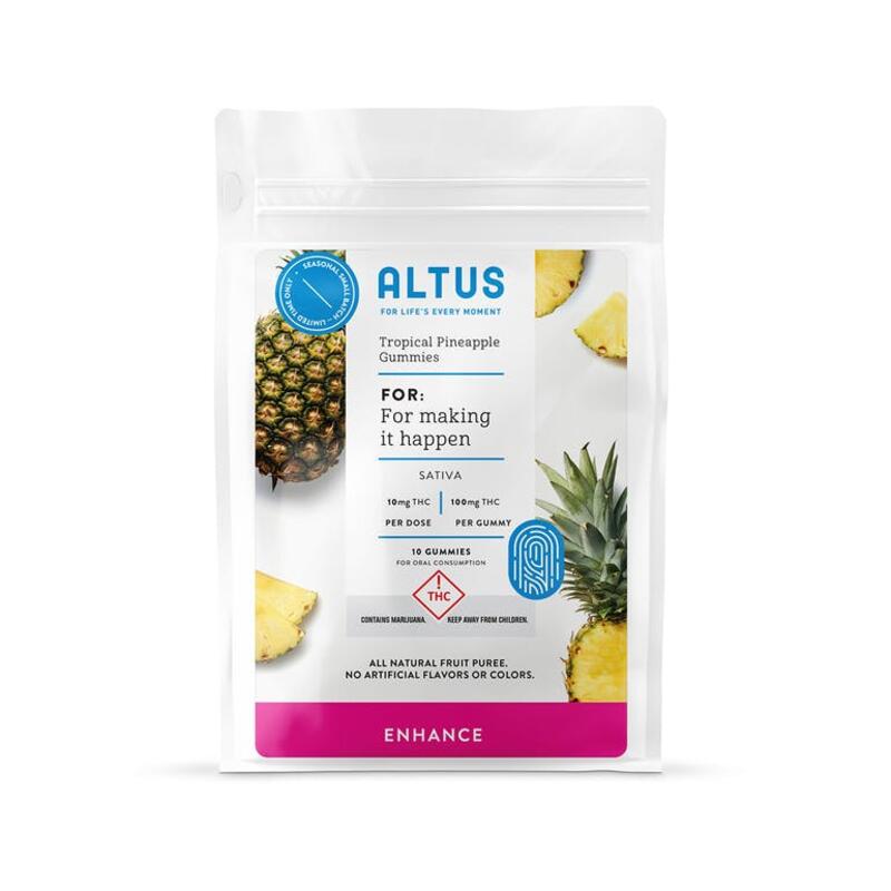 ENHANCE - Tropical Pineapple Sativa Gummies 100mg