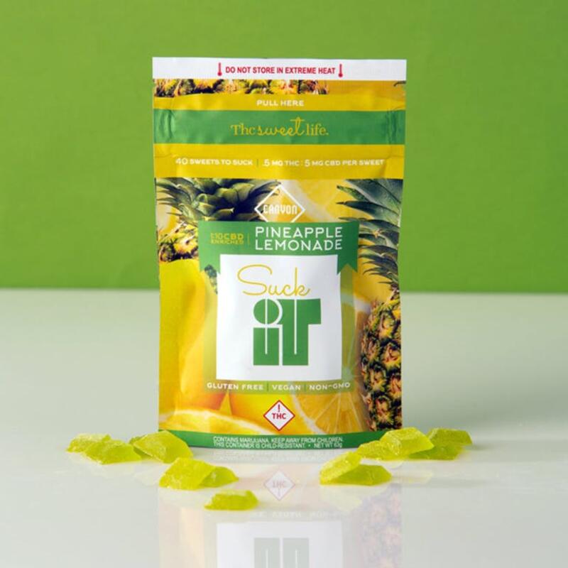 Suck IT | Pineapple Lemonade (0.5mg THC/5.0mg CBD)