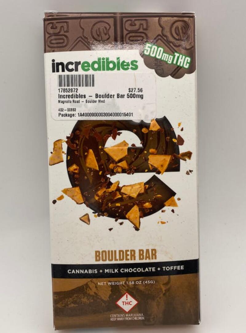 Boulder Bar - 500mg Bar - Incredibles