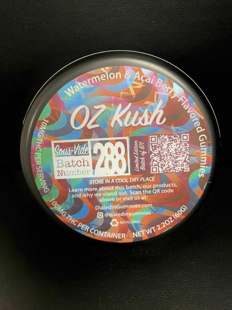 Dialed In Gummies- OZ Kush (100mg THC)