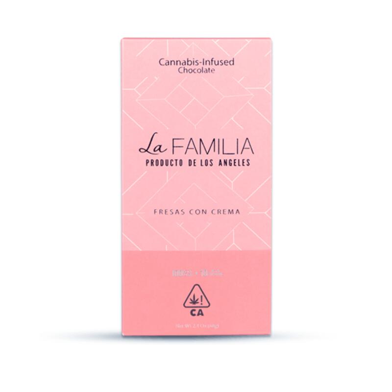 FRESAS CON CREMA Infused Chocolate Bar | La Familia | 100mg