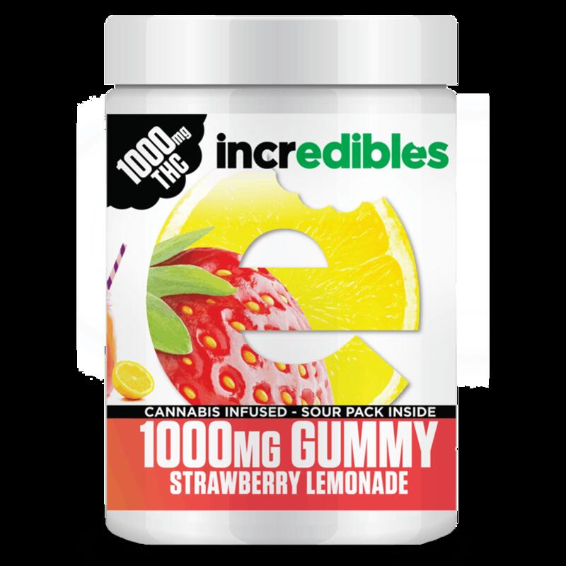 Sativa Strawberry Lemonade Gummy 1000 MED