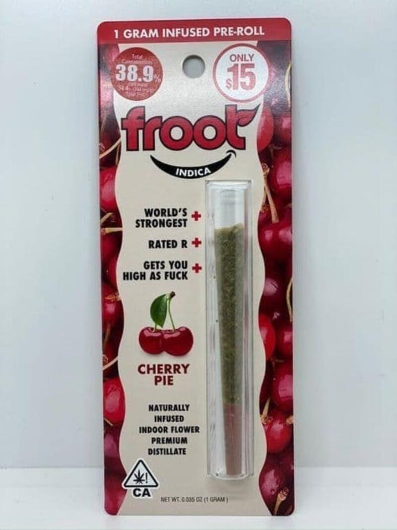 FROOT | CHERRY PIE | 1g INFUSED PREROLL | THC 37.1% |