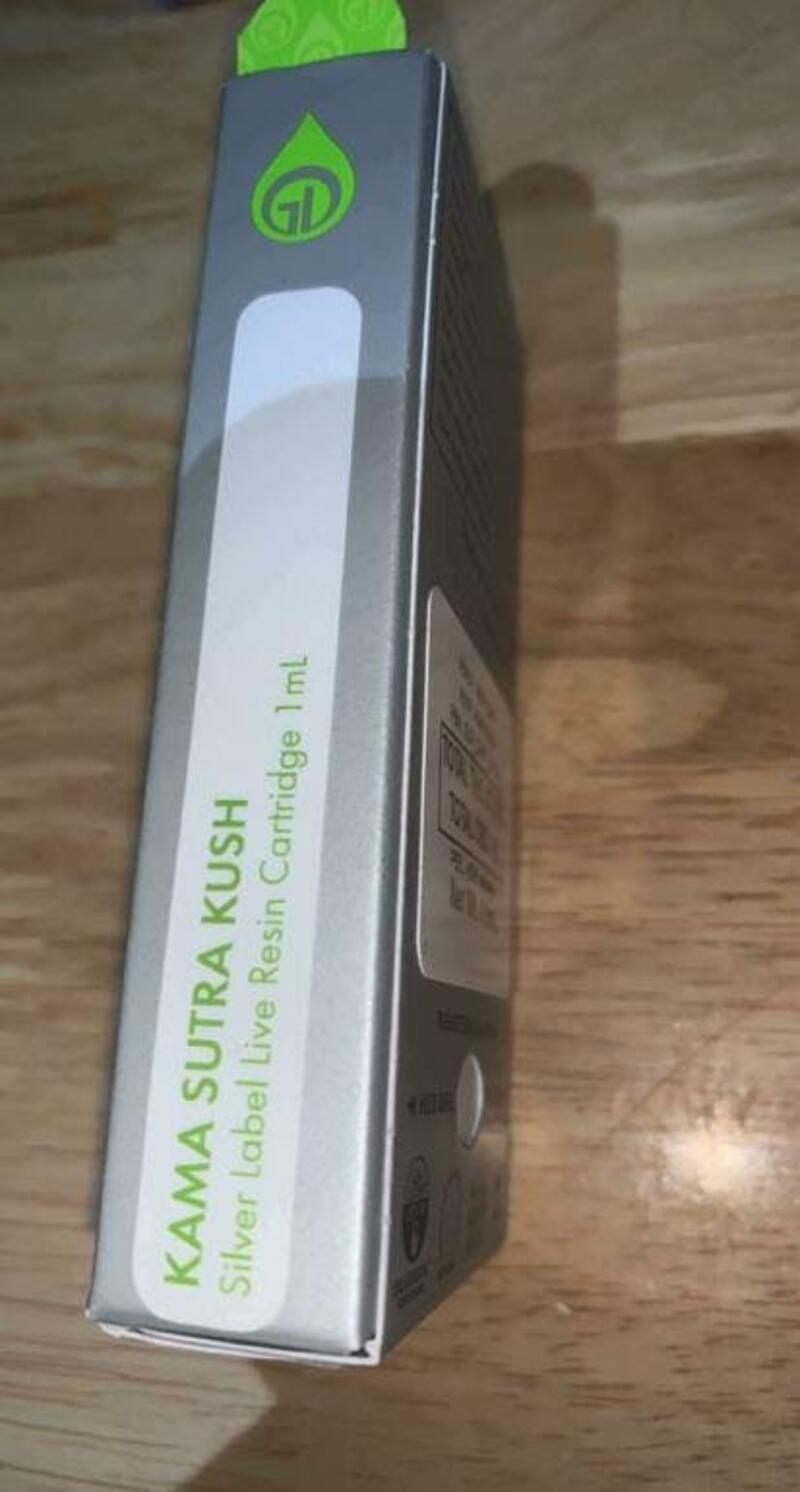Green Dot Silver Label 1GRAM Cartridge (Kama Sutra Kush)