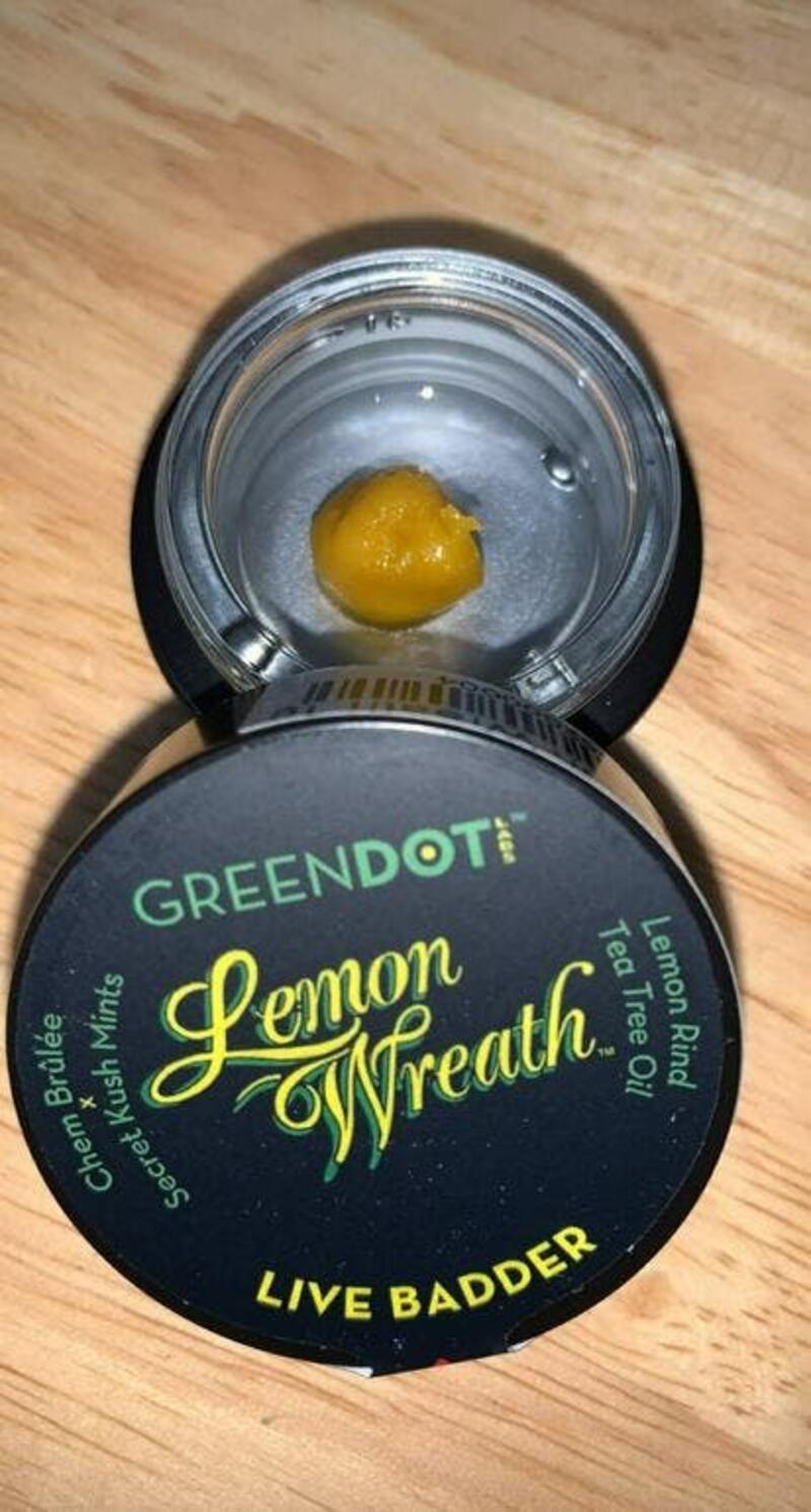 Green Dot Black Label Badder (Lemon Wreath)