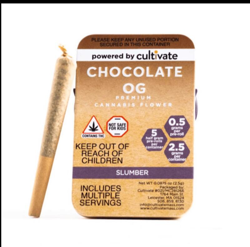 Chocolate OG | 5 x .5g Pre-rolls | Cultivate
