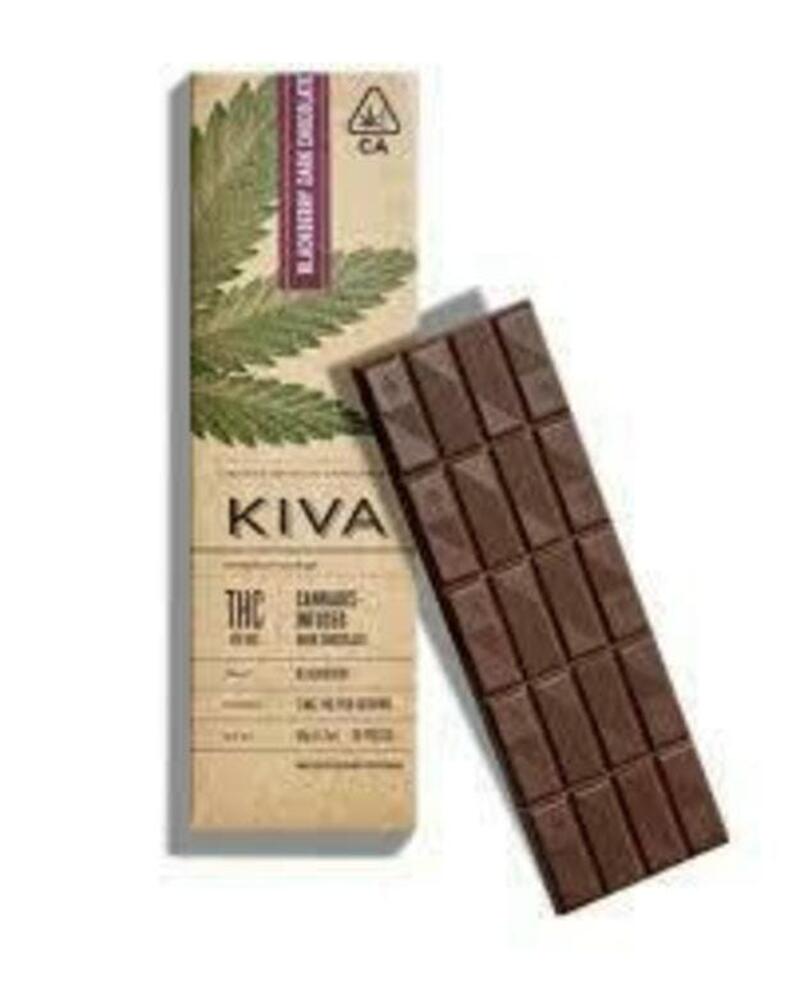 Kiva Confections Blackberry Chocolate Bar 100mg- Adult Use