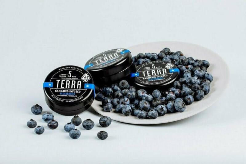 Kiva Confections Chocolate Covered Blueberry Terra Bites 100mg 20pk-Adult Use