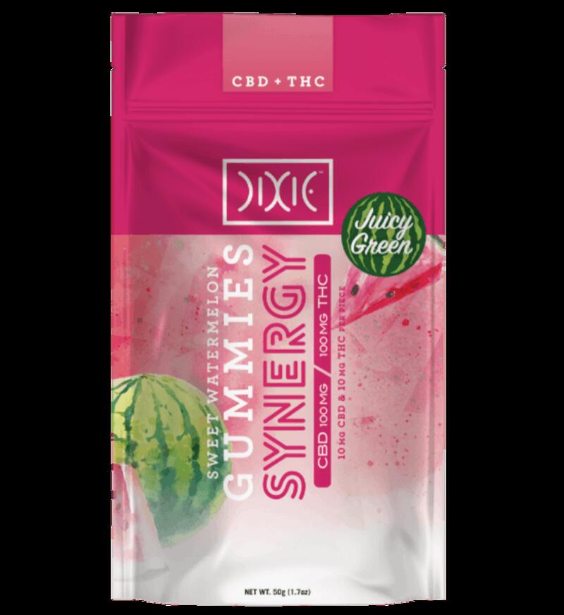 Dixie Sweet Watermelon 1:1 10pk 100mg Gummies-Adult use