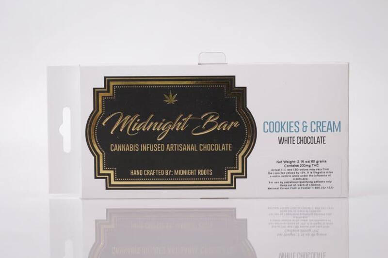 Midnight Roots Cookies & Cream 200mg Bar