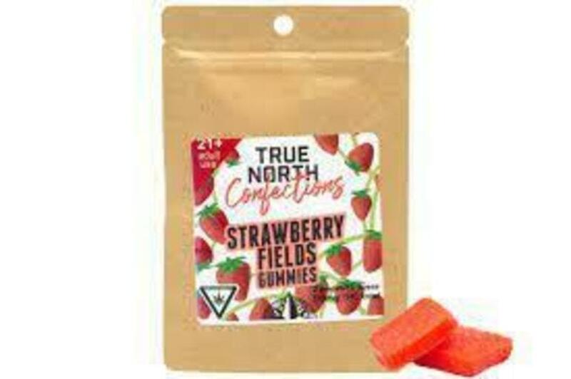 True North Strawberry Fields 100mg Mini Gummies