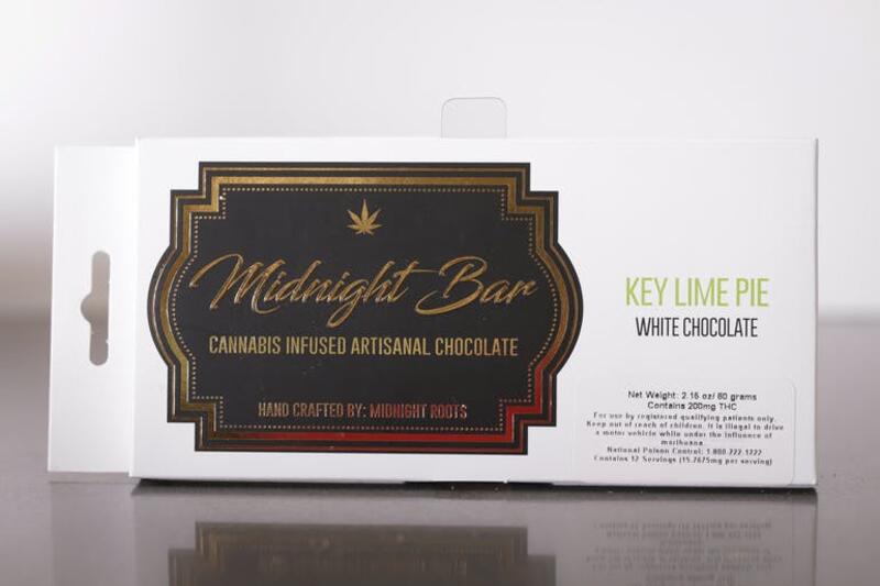 Midnight Roots Key Lime Pie Chocolate 200mg Bar